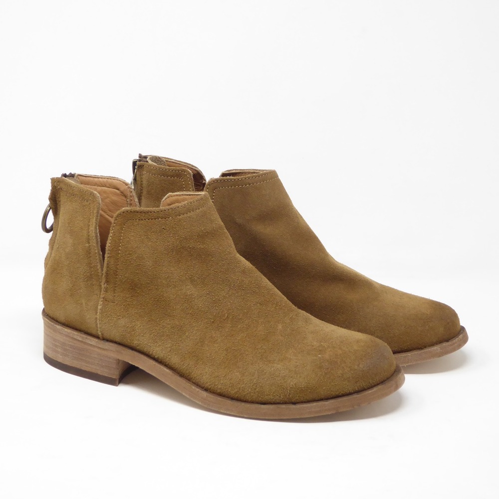 Beek Falcon Womens Ankle Boots Brown Suede Leather Back Zip Size 7.5 - Picture 2 of 10